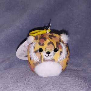 🩷3/$15🩷Squishmallow 3.5" Cherie Clip-on Leopard Print Plush Keychain